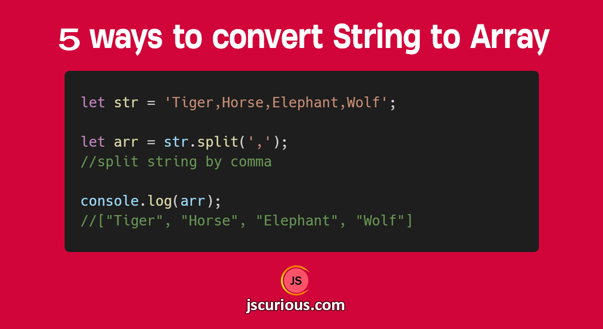 javascript create array from string with delimiter