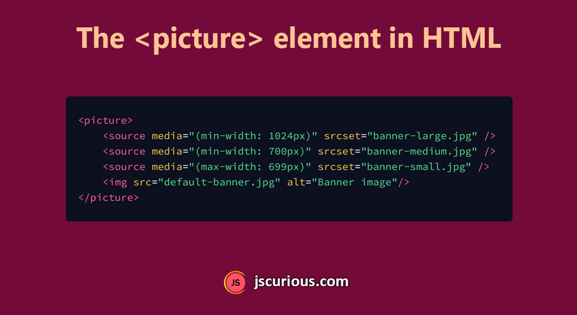 html picture element sizes